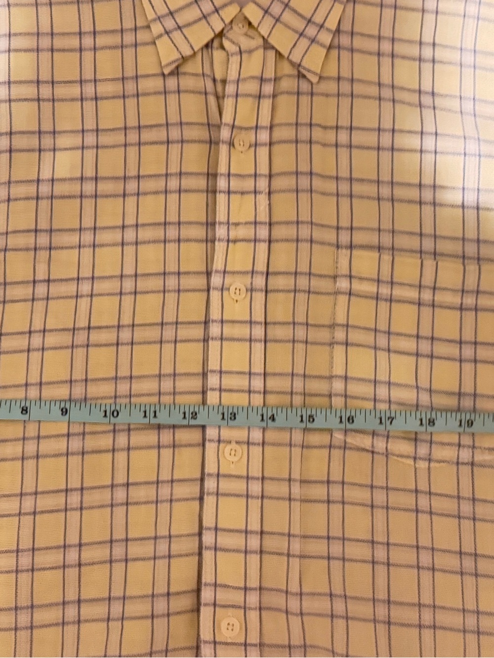 Timberland Yellow and Blue Plaid Short-Sleeve Button-Down Shirt - Picture 6 of 10